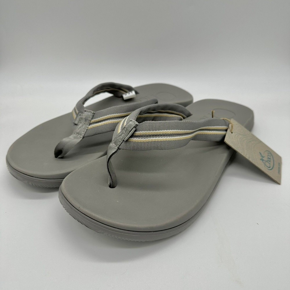 Chaco Mens Chillos Flip Flop Sadie Grey Arch Support Comfort Sandals Size 12 NWT
